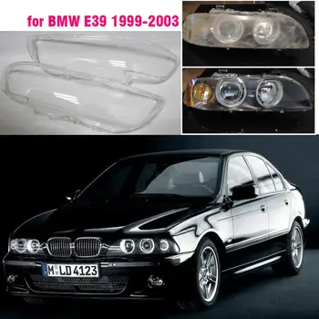 Auto Predných Svetlometov Kryt Objektívu Pre BMW 5 E39 1999 2000 2001 2002 sklo Auto Shell Svetlomet transparentné Tienidlo