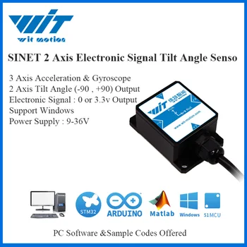 WitMotion SINET 2-osi Snímača Naklonenia Digitálne Uhol Inclinometer a Elektronických (0/3.3 V ) Budík a Vodotesný IP67 a Anti-vibračná