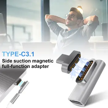USB C Magnetický Adaptér 20Pins Magnetické USB C 3.1 Converter Adaptér Podporu 86W PD Alebo Mac Book Pro15