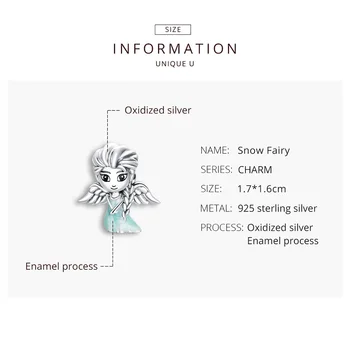 WOSTU 2020 925 Sterling Silver Snow Fairy Kúzlo pre Originál Striebro, platina Náramok Jemné Šperky DIY Náramok Korálky DXC1652