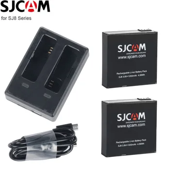 Pôvodné SJCAM SJ8 PRO Batérie 2KS 1200mAh Li-ion Ďalšie Náhradné Batérie pre SJ8 PLUS Duálny Nabíjačka pre SJ8 VZDUCHU Akciu, Fotoaparát