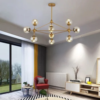 Taliansky dizajn Svete Luster Osvetlenie Obývacej izby, Spálne, Kuchyne Ostrov lesk sklo bublina luster Black Rose Zlatá Farba