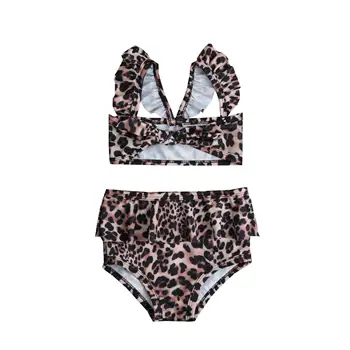 Batoľa Detská Dievčatá Leopard Kvet, Plavky, Plavky Bikiny Nastaviť Plavky