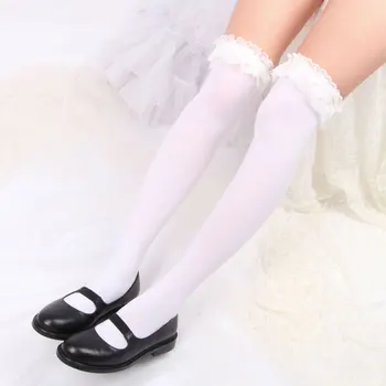 1 Pár Lolita Ponožky Dievčatá Japonský Štýl Čistá Farba Lúk Krásne Cosplay Kvalitné Anime Cosplay Pančuchy Sexy Legíny