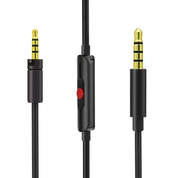 3,5 mm do 2,5 mm Muž Nahradenie Audio Upgrade Kábel Inline Mic/Diaľkové Ovládanie Kábel pre Sennheiser Over-Ear On-Ear Slúchadlá