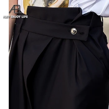AEL Asymetrie black Dráhy sukne ženy 2020 lete nové Street wear