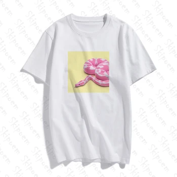 Farebné Had T Shirt Ženy Kórejský Štýl Punk Harajuku Tumblr Vintage Krátky Rukáv Plus Veľkosť Bavlnené Oblečenie Tee Tričko Femme