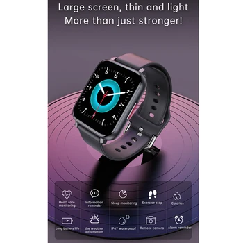 SUOLESHI® Značky Smart Hodinky Muži Ženy EKG 1.55 palcový 240*240 HD Vodotesný IP68 Krokomer Počasie Športové Smartwatch pre Android