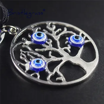 BRISTLEGRASS tureckej Modrej Zlé Oko, ktorí Chcú Strom kľúčenky Krúžok Držiak Keychain Amulet Lucky Charm Visí Prívesok Požehnanie Darček