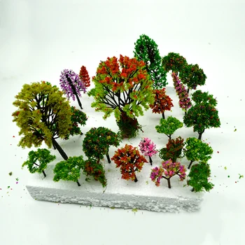 3-12cm rôzne typy modelu, farbu kvetu stromy rozsahu miniatúrne záhradné rastliny pre diorama lesné scény rozloženie zostavy