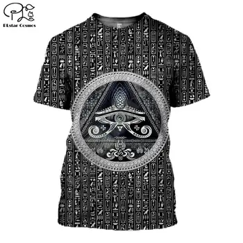 PLstar Vesmíru Horus Dávnych Horus Egyptský Boh Eye of Pharaoh Egypt Anubis tvár 3d Vytlačené T-shirt Muži/Ženy Unisex Streetwear