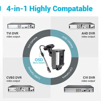 ANNKE 2KS Full HD 1080P 4-v-1 Kamera S Teplým Svetlom Poveternostným vplyvom Nočné Videnie PIR Detekcie Pozornosti Poplachu CCTV Security Kit