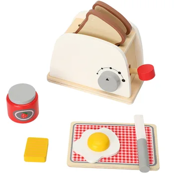 Hrať Dom Drevený Chlieb Maker Raňajky Zmes Popoludňajší Čaj Puzzle Raného Vzdelávania Simulácia Hračka