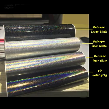 60 cm/75 cm X152cm Holografické Laser Rainbow Lesk Nálepky Listy Obtlačky Lesklý Vinyl Zábal Auto Styling Balenie Odtlačkový Filmy
