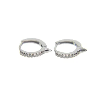 Top módne Romantické Šperky 2019 veľkoobchod 10 mm drobné mini kruh 4 farby, 925 sterling silver klip na kruhu strieborné náušnice