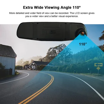 3,5 palcový Full HD 1080P Jazdy Autom videorekordér Spätnom Zrkadle Auta Dvr Nočné Videnie Zozadu Dash Cam Kamery Dropshipping