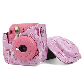 Pre Fujifilm Instax Mini 9 8 Kamery Príslušenstvo Kôň PU Kožené Instantné Fotoaparát Taška cez Rameno Chránič Kryt Prípade Puzdro