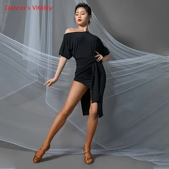 Latinskej Tanca Sexy Praxi Oblečenie Dospelé Samice Temperament Šaty Nové Sála Rumba, Tanec Sukne Školenia Oblečenie