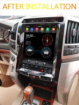 Car Audio Vertikálne obrazovke Tesla Android 9.0 Auta GPS navigácie pre TOYOTA LAND CRUISER LC200 2008-Auto Multimediálny prehrávač BT