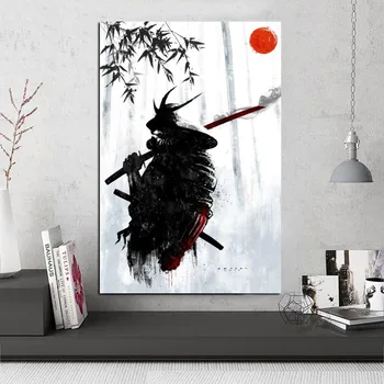 Japonský Samuraj Plagáty a Vytlačí Plátno na Maľovanie Umeleckých obrazov na Stenu pre Obývacia Izba Moderné Nástenné Art Domáce Dekorácie