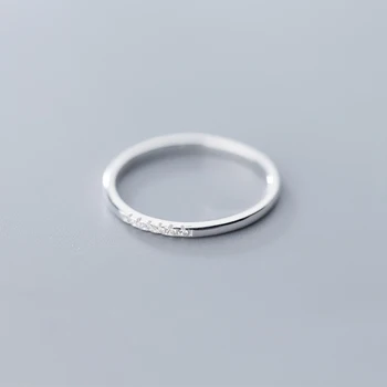 Kinel Reálne 925 Sterling Silver Zirkón Kolo Geometrické Krúžok Pre Módu Ženy Roztomilý Jemné Šperky 2020 Minimalistický Príslušenstvo Darček