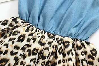 Batoľa detská dievča šaty bez rukávov leopard šaty pre deti dievča vestidos