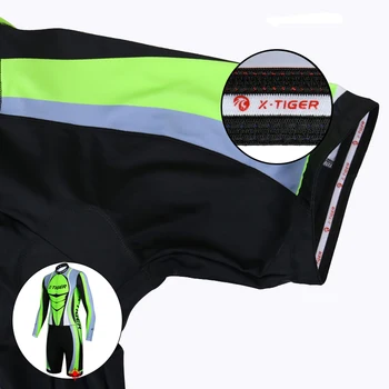 X-Tiger 2020 Dlhý Rukáv Triatlon Cyklistický Dres S Kompresiou Hubky Čalúnená Quick-Dry Skinsuit Pre Plávanie Beh Jazda Na Bicykli