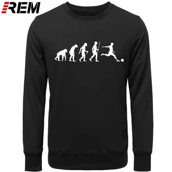 Vývoj Futbal Opice na Človeka Mens Darček Top Bavlna, dlhý rukáv Bežné camisa masculina Mikiny, Mikiny