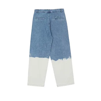 UNCLEDONJM 20AW Gradient Jeans pánske BF Harajuku Módnej Značky Street nosiť Bežné Módne voľné modré džínsy ZBRAŇ-9985