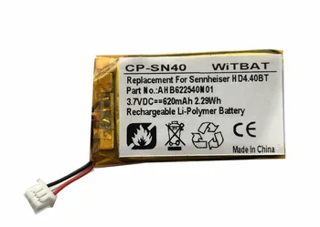 Nové 3,7 V 620mAh Li-pol Batéria pre Sennheiser HD4.40BT Nabíjateľný Akumulátor pack Nahradenie AHB622540N01