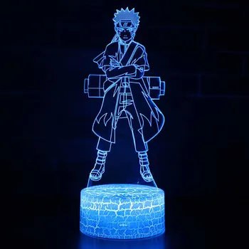 3D LED Nočné Svetlo Anime Postavy Naruto Uzumaki Tím Sasuke Hatake Kakashi Deti Spálňa Nočného Itachi Uchiha Dieťa Vianočný Darček