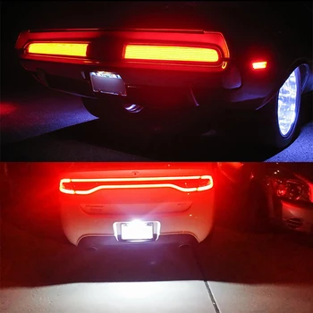 1PC Xenon Biela, 18-SMD Auto LED Licenčné Číslo Doska Svetlo Pre Dodge Nabíjačku Magnum Challenger Pomstiteľ Dart Chrysler 300 atď