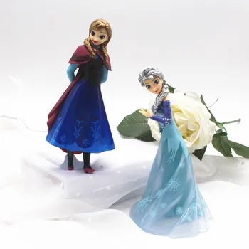 Veľká Veľkosť Mrazené Kráľovná Elsa & Anna obrázok Hračky, Bábiky Anime Bábiky Údaje Zberateľskú Model Cake Decoration Hračka pre Deti Darček k Narodeninám