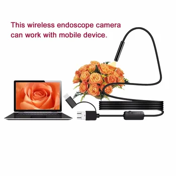 Typ-C, USB 720P 7mm Endoskopu Fotoaparát 1M 2M 3 V 1 Kamera Android Borescope Pre Smart Telefón, PC, Notebook Otoscope Inšpekčnej Kamery