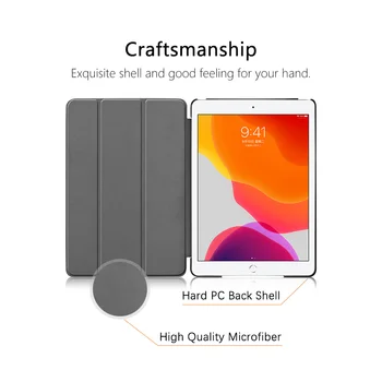 Kryt puzdro pre iPad 10.2 2019 Prípad Tabletu Apple iPad 7. Generácie Magnetický Stojan funnda capa ochranný kože +darček