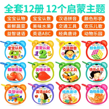 12pcs/set Vzdelávania v Ranom veku Dieťa Predškolského Vzdelávania Čínsky znak karty s angličtinou obrázok /Zviera / ovocie / detské piesne