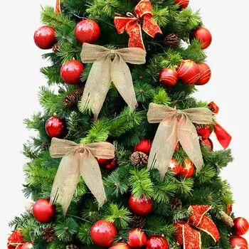 12 ks Vrecoviny Luky Vianočný Veniec Závesné Dekorácie Páse s nástrojmi Bowknot Ručné Vrecoviny Dekoratívne Bowknot pre DIY Plavidlá Kytice