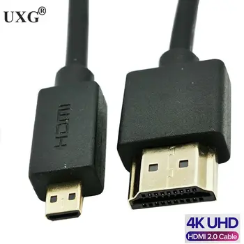 Vonkajší priemer 3,2 mm Micro HDMI-HDMI-Úplné Kábel 4K 3D HDMI-2.0 Konektor Pre LCD TV, Projektor, PS3, PS4 Xbox 360, PC Hdmi Video Krátky Kábel