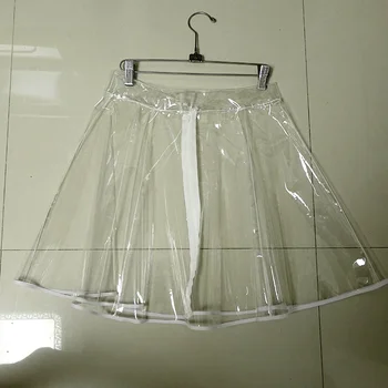 Priehľadný Kryštál Plastové Veľké Slovo PVC Sukne Plastových Reproduktorov Sukne Ženy Harajuku Plus Veľkosť Ženy Faldas Mujer Moda 2020