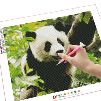 Nové 5D Diamond Maľovanie Jungle Panda DIY Diamond Výšivky Plný Vrták Mozaiky Cross Stitch Obraz Zvierat Umenie Domáce Dekorácie