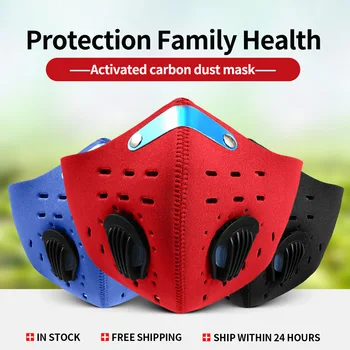 Vonkajšie Cyklistické Maska Proti prachu Cvičenie Tvár Masku S Filtrom uhlím PM2.5 Proti Znečisteniu Beh Školenia Úst Kryt