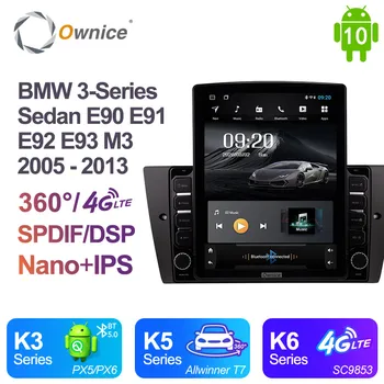 Ownice Android 10.0 BMW 3-Series Sedan E90 E91 E92 E93 M3 2005 2011 2012 2013 autorádia Auto Multimediálny Audio Video Prehrávač, GPS