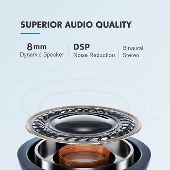TWS Bluetooth 5.0 Slúchadlá Stereo Zníženie Hluku Bezdrôtový 6D Stereo Športové Vodotesné Slúchadlá Slúchadlá S Mikrofónom