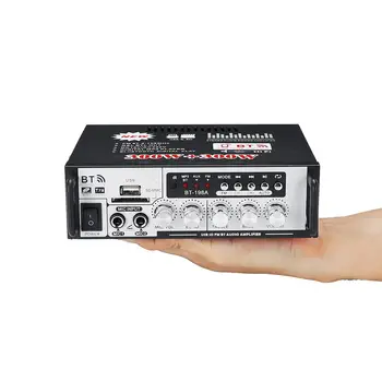 AC220V DC12V HIFI Napájací Digitálny Zosilňovač, Bezdrôtová Bass Audio FM Rádio U Jedlo TF Karty Zosilňovač Zosilňovač Domov