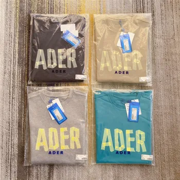 Voľné Adererror T-Shirts Muži Ženy 1:1 Najlepšia Kvalita Lepiaci Papier Štýl Klasické Logo Tlač Ader Chyba Tričko Modrá Fialová