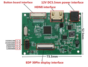 13.3 Palca IPS HD Displej LCD Monitor s Vodičom riadiacej Dosky HDMI pre Počítač Orange Raspberry Pi 2 3 4