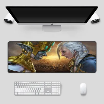 Veľké 80x30cm Warcraft Herné podložka pod Myš Hráč Battle of Azeroth Gumy Zamykanie Okraji Klávesnici Počítača pad Notebook Stôl Mat
