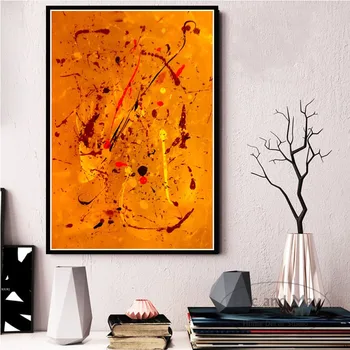 Jackson Pollock Abstraktné Maliarske Plátno Plagáty A Potlačou Obrazov Na Stenu Pre Obývacia Izba Vintage Poster Dekoratívne Domova