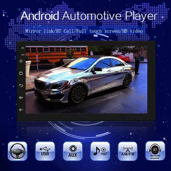 Autorádia 2din Autoradio Rádio Coche 7 palcový Android 9.1 2 DIN Auto Stereo GPS Navi, WiFi, Bluetooth, FM Car Audio Vedúci Jednotky
