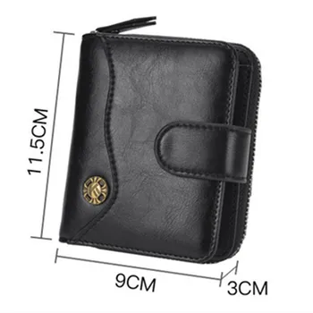 2020 nový štýl mužov retro peňaženky krátke pánske multifunkčná peňaženka na zips mince kabelku PU vodotesný, anti-krádež peňaženky